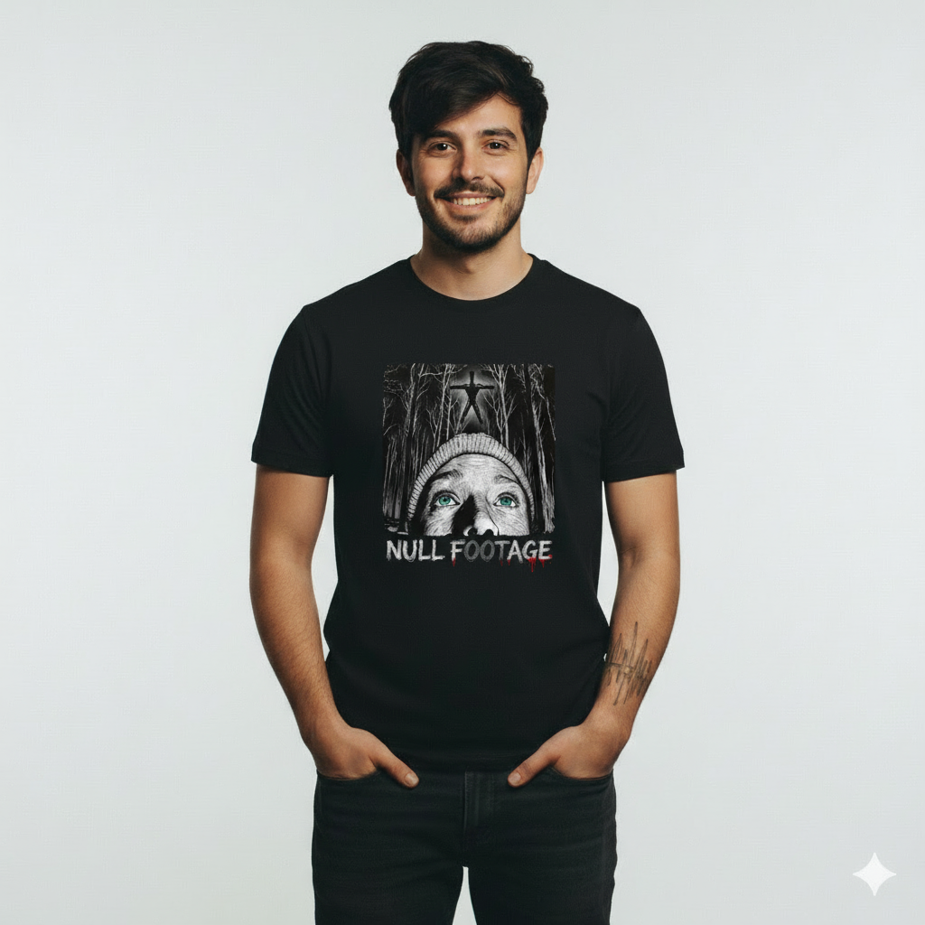 Camiseta inspirada en The Blair Witch Project. Merch películas de terror. Ropa found footage