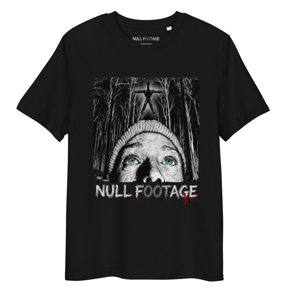Camiseta inspirada en The Blair Witch Project. Merch películas found footage