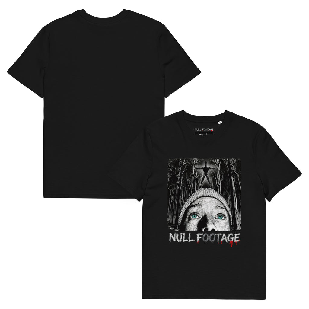 Camiseta inspirada en El proyecto de la bruja de Blair. Merch películas de terror. Ropa found footage